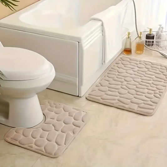 Beige Bath Mat Set - ComforTapis